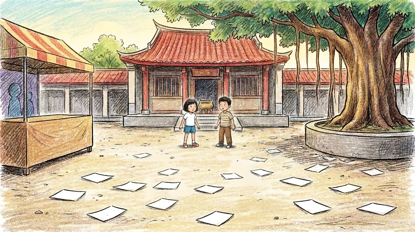 隔天，攤子不見了
